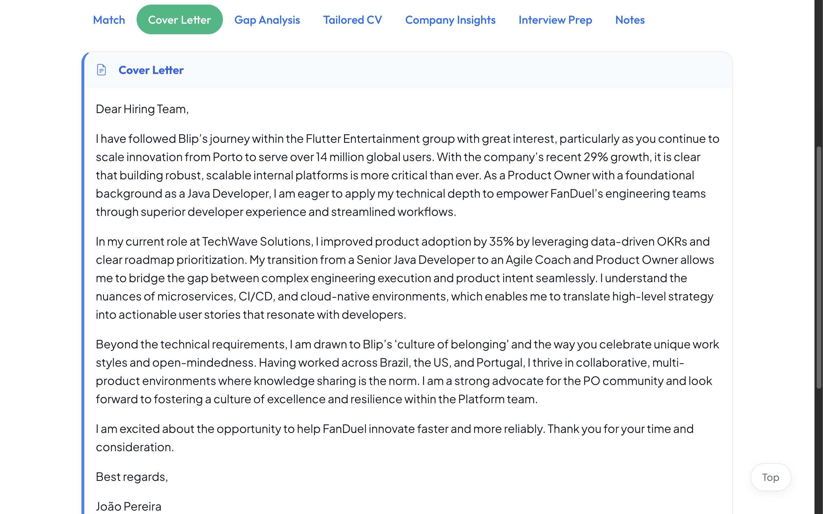 Cartas de Apresentação